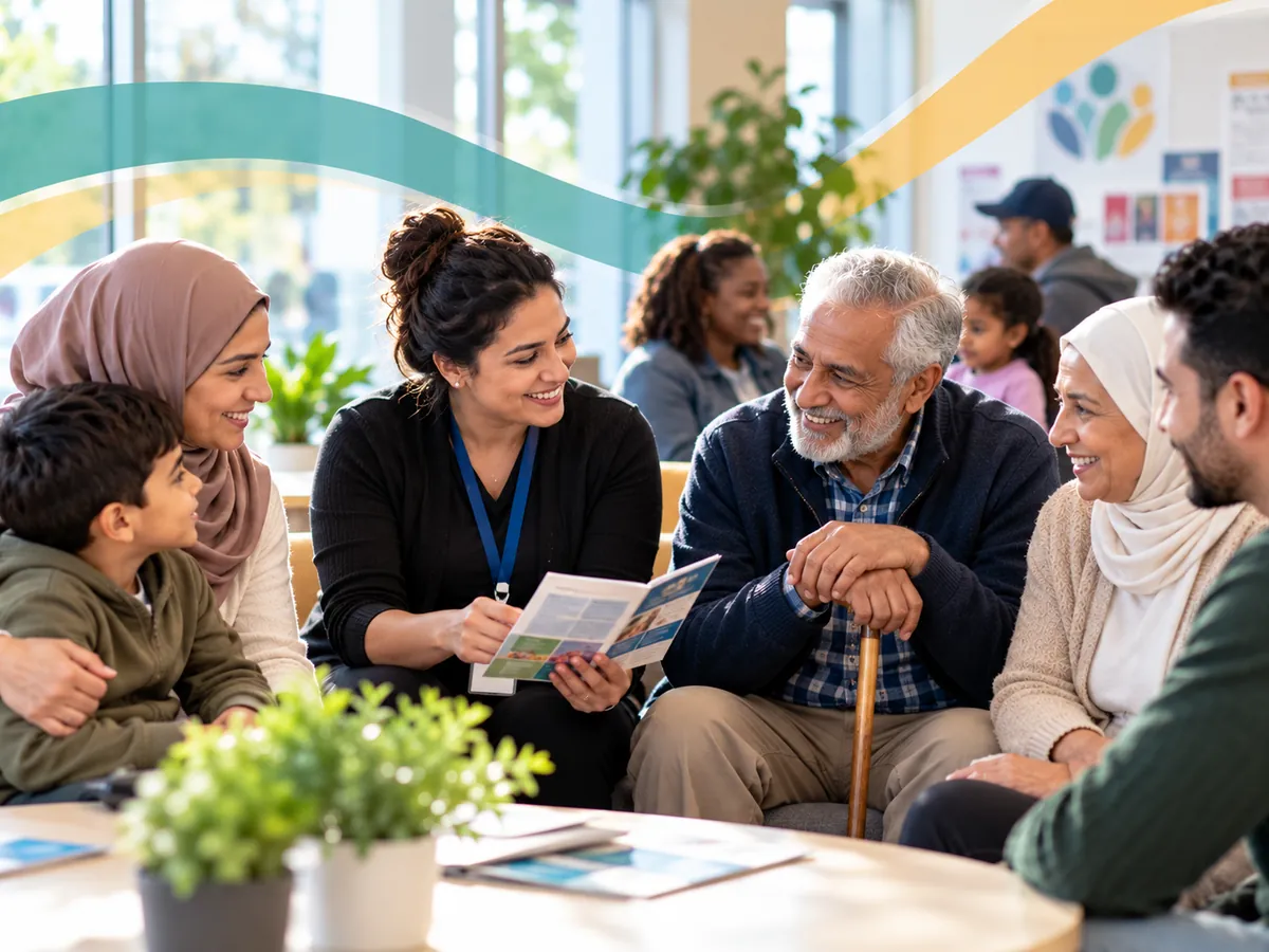 A Unity navigator sharing information with a family and older adults